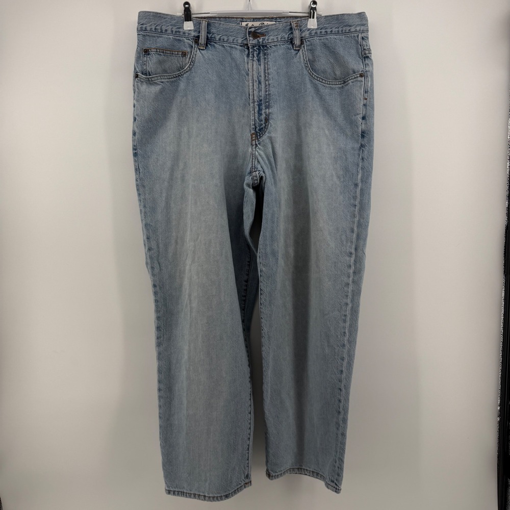 Vintage Indigo Palms Tommy Bahama Jeans Mens 38x30 Relaxed Fit Light Wash Denim